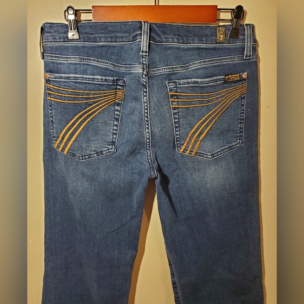 7 For All ManKind Dojo Gold Offset Pockets Size 30 - Picture 4 of 7